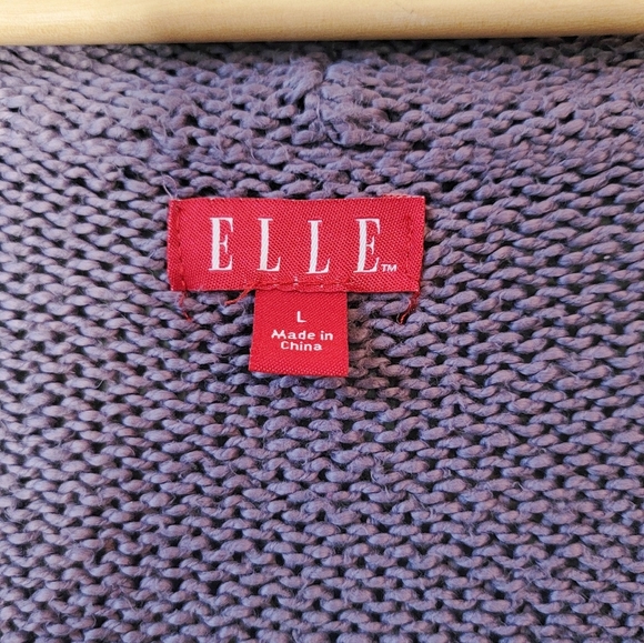 3/$15 💖 Elle Women's Lavender Knit Cardigan Large - Picture 3 of 5